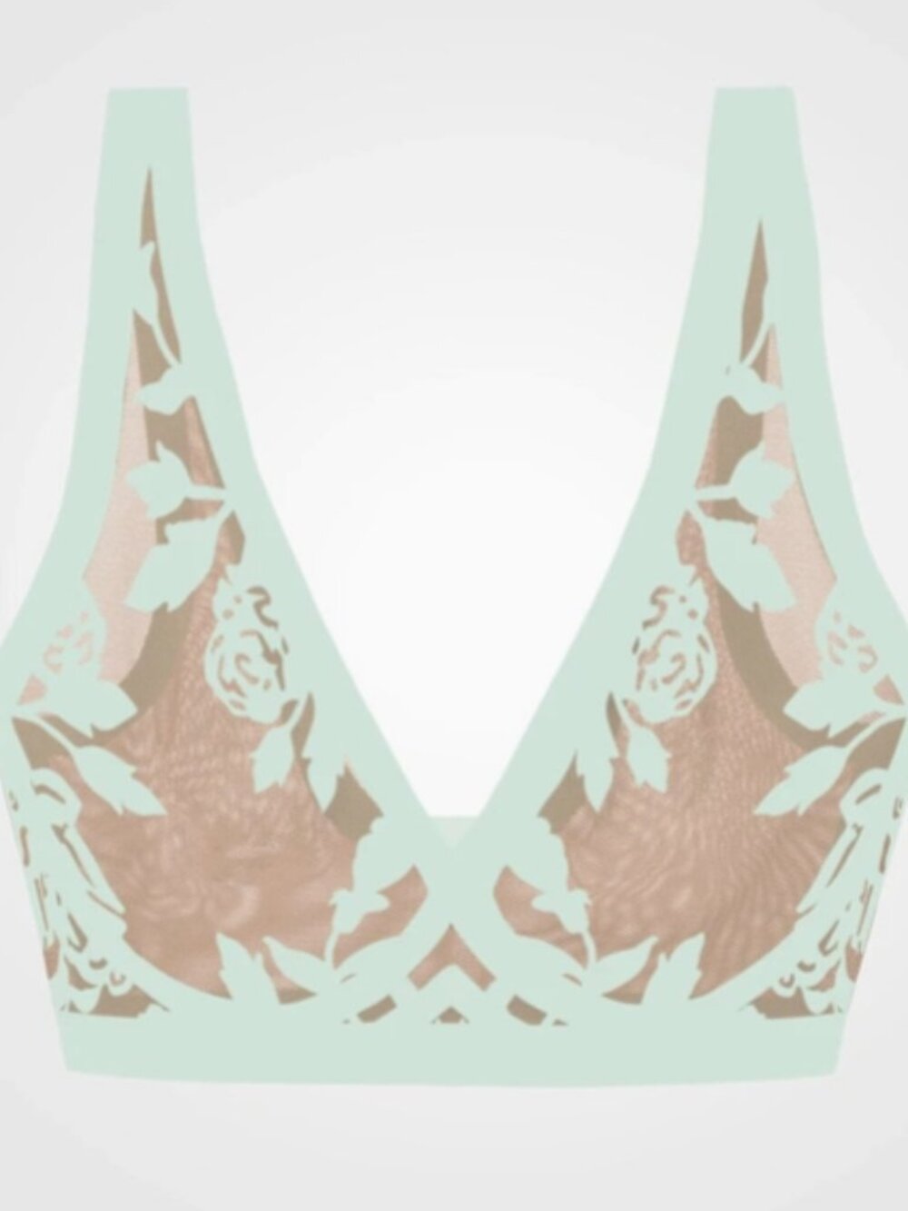 Sheer Flocked Bra: Madam Muse